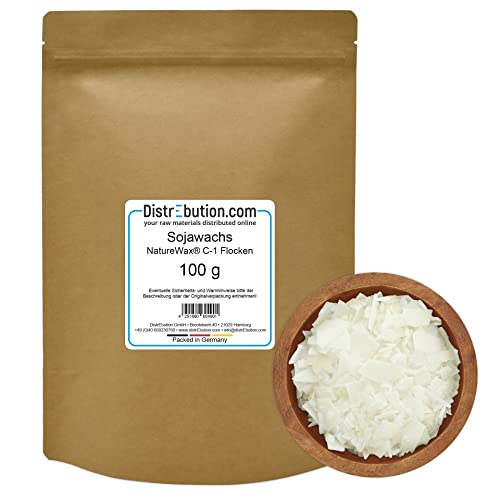 Sojawachs Flocken 100 g NatureWax® C-1 Wachs zum Kerzen gießen Kerzenwachs von DistrEbution.com