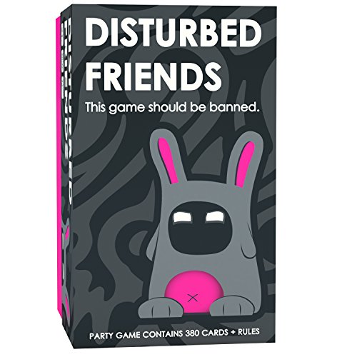 Disturbed Friends 2450 Partyspiel Freunden verboten Werden | Ideal für bis zu 4 lustiges Erwachsenen-Spiel, schwarz/pink von Disturbed Friends