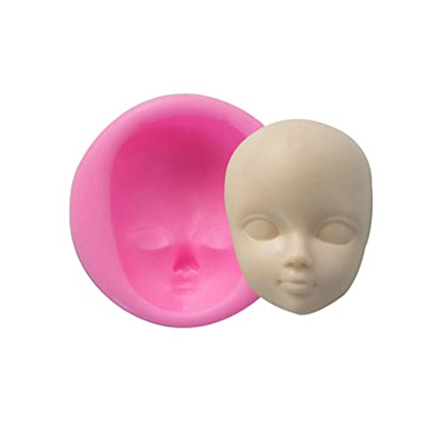 Ditanpu 3D-puppenkopf, 8 Stück Silikon Menschlicher Kopf Form Fondant Gesicht Formen Modell, Baby-3d-silikon-form-gesichts Fondant-Kuchen-Werkzeug von Ditanpu