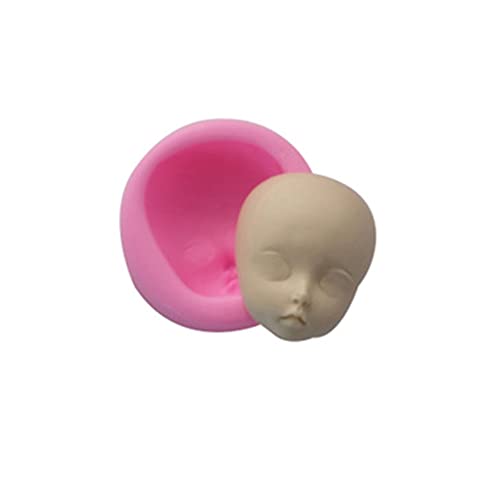 Ditanpu 3D-puppenkopf, 8 Stück Silikon Menschlicher Kopf Form Fondant Gesicht Formen Modell, Baby-3d-silikon-form-gesichts Fondant-Kuchen-Werkzeug von Ditanpu