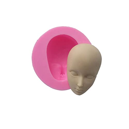Ditanpu 3D-puppenkopf, 8 Stück Silikon Menschlicher Kopf Form Fondant Gesicht Formen Modell, Baby-3d-silikon-form-gesichts Fondant-Kuchen-Werkzeug von Ditanpu