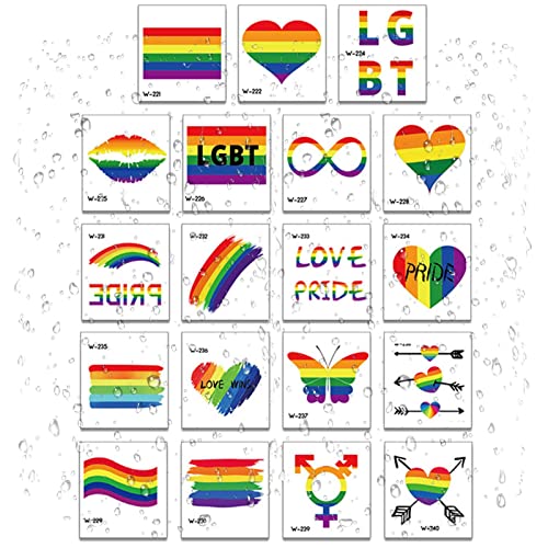 Ditanpu Pride Sticker Bulk - Regenbogen-Streifen-Aufkleber für LGBTQ - Helle Technicolor-Regenbogen-Aufkleber, Gay-Pride-Aufkleber für Pride-Paraden und Events, Partyzubehör von Ditanpu