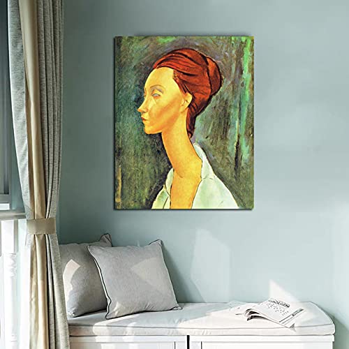 Amedeo Modigliani Leinwand Gemälde Druck Wohnzimmer Dekoration Moderne Wandkunst Ölgemälde Poster Bilder Leinwand 40x50cm Rahmenlos von Dittelle