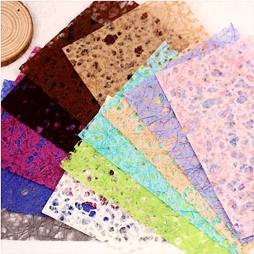 Diuhofart Scrapbook Paper Textured Paper Sheets, A5 Variety Colors Handmade Scrapooking Papers for Adults Collage, Art Journaling Decorative, Mixed Media, Card Making, DIY Craft, Decoupage von Diuhofart