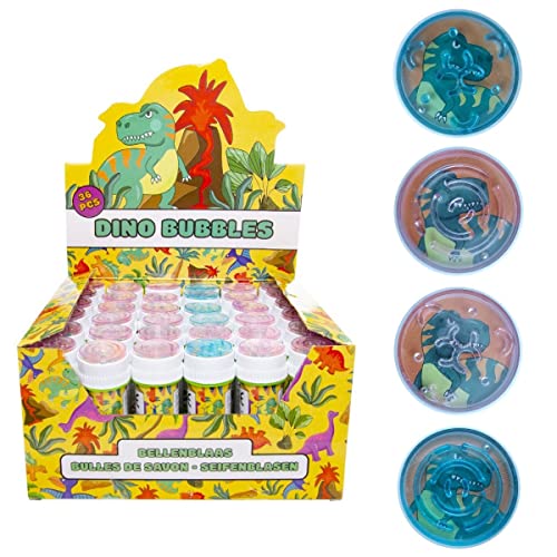 36 x Seifenblasen mit Geduldspiel 50 ml Bursting Bubbles Dino Party Tombola von Diverse