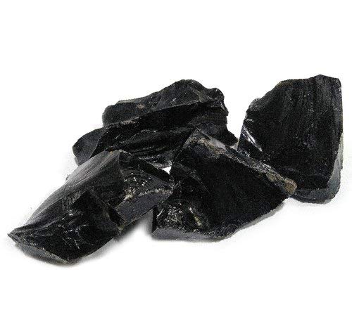 Divinity Heilkristalle Rohe Naturkristalle Rohsteine Original Rohsteine Premium Grade AAA+ Rohe Edelsteine (Schwarzer Obsidian) 250 Gramm von Divinity Healing Crystals