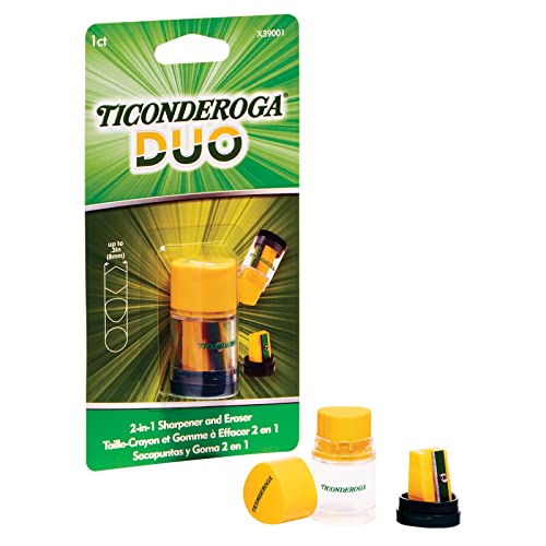 DUO Sharpener/Eraser, Green and Yellow, 1 Count von Dixon