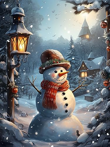 Diymood DIY Diamond Painting Schneemann Kit – 5D Diamant Bilder Weihnachten für Erwachsene | Kunstvolle Strass Stickerei Sets für Home Dekoration | 30X40 cm Wanddekoration von Diymood