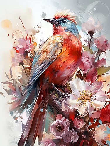 Diymood DIY Diamond Painting Vogel Kit – 5D Diamant Bilder Blume für Erwachsene | Kunstvolle Strass Stickerei Sets für Home Dekoration | 30X40 cm Wanddekoration von Diymood