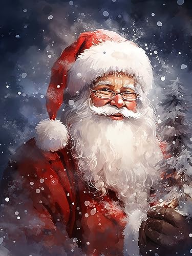 Diymood DIY Diamond Painting Weihnachtsmann Kit – 5D Diamant Bilder Weihnachten für Erwachsene | Kunstvolle Strass Stickerei Sets für Home Dekoration | 30X40 cm Wanddekoration von Diymood