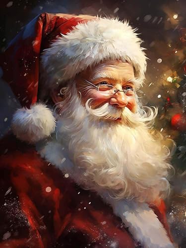 Tamseen DIY Diamond Painting Christmas Kit – 5D Diamant Bilder Santa Claus für Erwachsene | Kunstvolle Strass Stickerei Sets für Home Dekoration | 30x40 cm Wanddekoration von Diymood