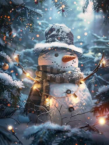 Tamseen DIY Diamond Painting Christmas Kit – 5D Diamant Bilder Snowman für Erwachsene | Kunstvolle Strass Stickerei Sets für Home Dekoration | 30x40 cm Wanddekoration von Diymood