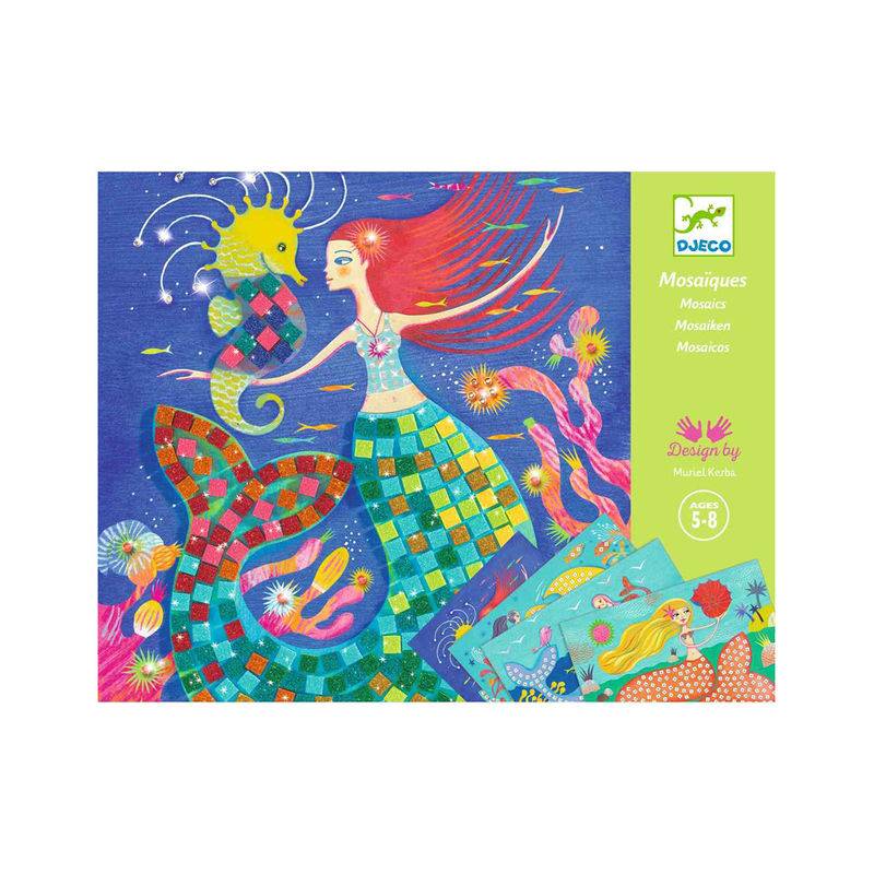 Mosaik-Bastelset Der Gesang Der Meerjungfrauen Mit Glitzer von Djeco