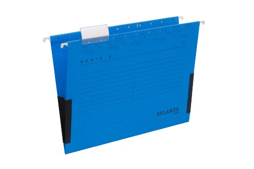 Jalema 2655624600 Atlanta Serie E Hängetasche mit Leinenfröschen A4, 25er Packung, blau von Djois