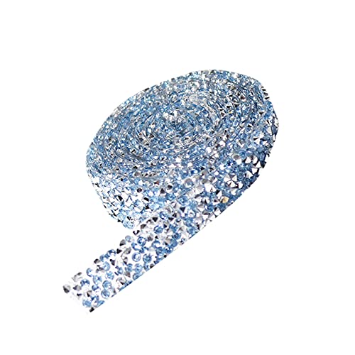 Selbstklebende Kristall Strass Diamant Band 1 Yard Strassband DIY Dekoration Aufkleber für Kunsthandwerk Event Auto Handy Dekoration 10mm Breite (Silber) von Dkings