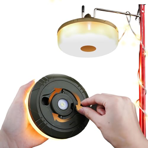 10M Camping Lichterkette Aufrollbar,Wasserdichte Tragbare Verstaubare Campinglampe FüR Den AußEnbereich,Camping Lampe And Led Lichterkette For Zimmer Deko And Outdoor Decor,Warmes Licht.(Grau) von Dlishka