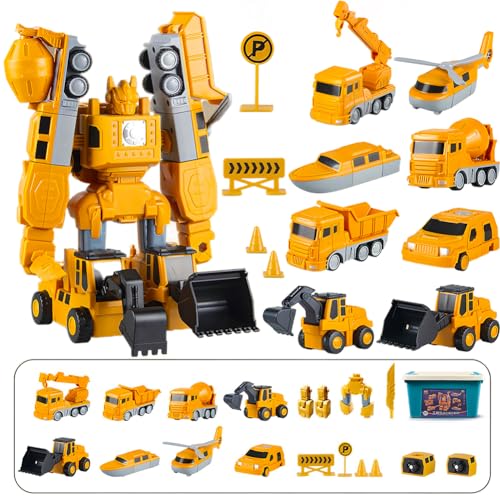 35PCS Magnetischer Verformung Roboter baustellenfahrzeuge, Geburtstagsgeschenke für Kinderroboter spielzeug, magnetbausteine Geschenke für Jungen und Mädchen im Alter von 3 4 5+. (Roboter set) von Dlishka