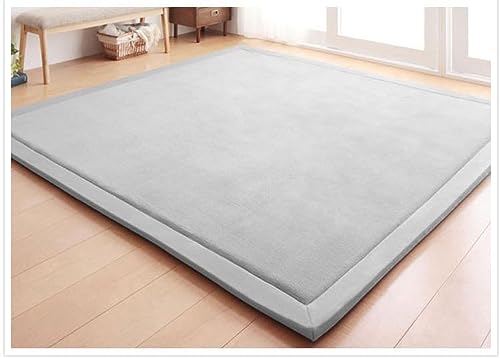 Dmkjdzsw korallen Samtmatte, Kinderteppich, Krabbelmatte Weiche für Babys, Teppich Für Kinderzimmer-Silver Gray-120 * 180cm von Dmkjdzsw