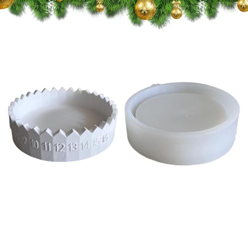 15x4,5cm Silikonform Kerzenhalter - Adventskalender Kerzenhalter Silikon, Silikon Gießform Weihnachten Silikonform Kerzenform, Adventskalender Silikonform, Silikon Countdown Form Für Zu Hause von Dmuzsoih