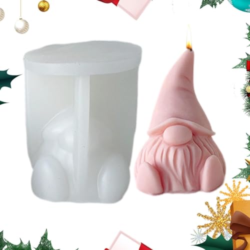 3D Wichtel Silikonform - 3D Wichtel Silikonform, Wichtel Kerzenformen, D-IY Weihnachtszwergform, Weihnachten Kerzenform, Silikonform Kerzen Set, Handgemachte Kerzen Candle Silikonformen Für Familie von Dmuzsoih