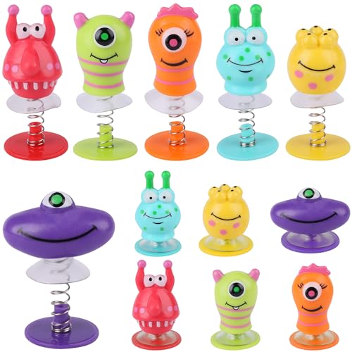 Dncvb 12 Monster Party Kindergeburtstag Mitgebsel Springende Monster Spring Launchers Toys - Gastgeschenke, Mitbringsel, Mitgebsel, Give Aways für Kindergeburtstag von Dncvb