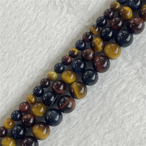 4–14 mm große Steine, lose Perlen, Schmuckherstellung, DIY, Armband, Halskette, Tigerauge, 12 mm von Dninmim