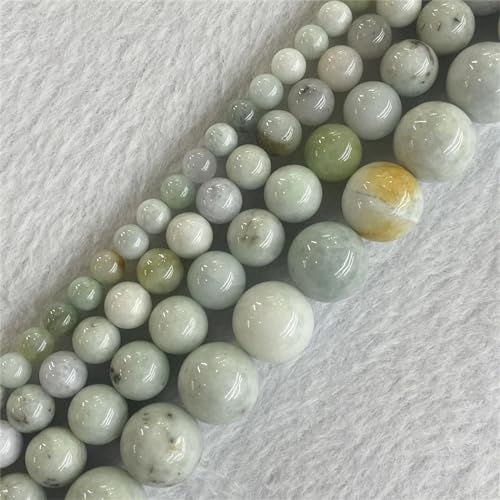 4–14 mm große Steinperlen, Schmuckherstellung, DIY, Armband, Halskette, Burma-Jade, 12 mm von Dninmim