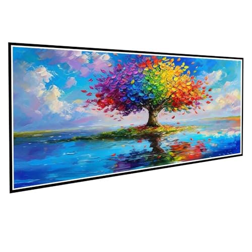 Diamond Painting Abstrakt Diamond Painting Groß XXL 30x60cm Mosaik Bastelset Erwachsene Baum Crystal Art Malerei Stickerei Kreuzstich Basteln Wohnzimmer Schlafzimmer Wand Dekor Frauen Geschenke V-101 von Dnnufagg