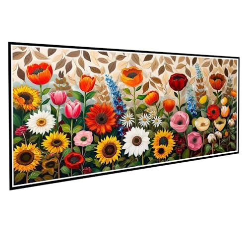 Diamond Painting Abstrakt Diamond Painting Groß XXL 30x60cm Mosaik Bastelset Erwachsene Blume Crystal Art Malerei Stickerei Kreuzstich Basteln Wohnzimmer Schlafzimmer Wand Dekor Frauen Geschenke V-108 von Dnnufagg