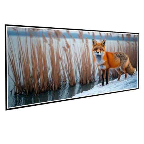 Diamond Painting Erwachsene kinder Fuchs Diamond Painting XXL 60x120cm Full Drill Winter Diamant Painting Bilder Perlen Bilder Malerei Bastelset Mosaikherstellung, Wand Dekor Geschenke Mädchen V-87 von Dnnufagg