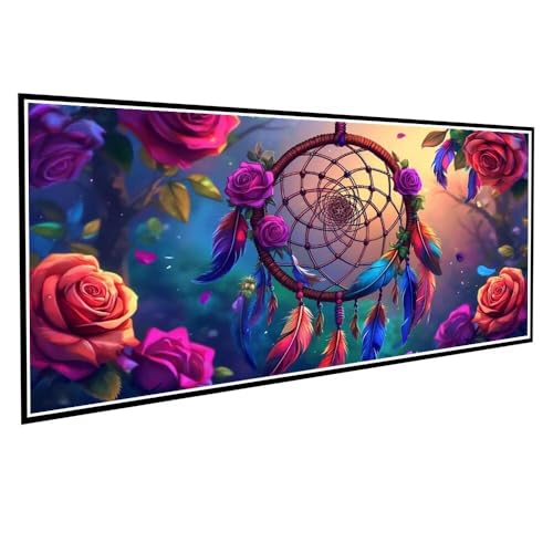 Diamond Painting Erwachsene kinder Rose Diamond Painting XXL 100x200cm Full Drill Traumfänger Diamant Painting Bilder Perlen Bilder Malerei Bastelset Mosaikherstellung, Wand Dekor Geschenke V-65 von Dnnufagg