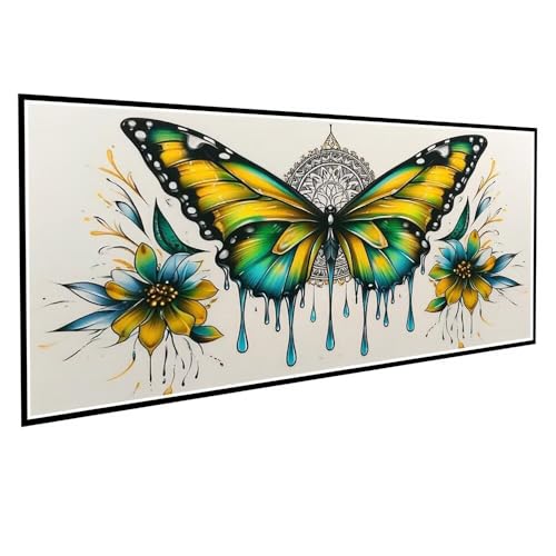 Diamond Painting Erwachsene kinder Schmetterling Diamond Painting XXL 20x40cm Full Drill Abstrakt Diamant Painting Bilder Perlen Bilder Malerei Bastelset Mosaikherstellung, Wand Dekor Geschenke V-111 von Dnnufagg