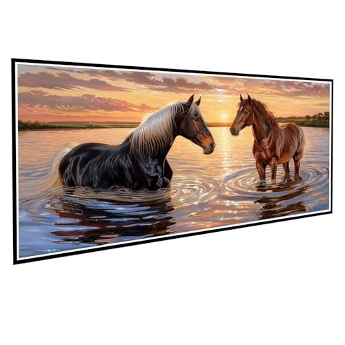 Diamond Painting Erwachsene kinder Tier Diamond Painting XXL 100x200cm Full Drill Sonnenuntergang Diamant Painting Bilder Perlen Bilder Malerei Bastelset Mosaikherstellung, Wand Dekor Geschenke V-59 von Dnnufagg