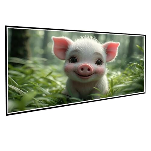 Diamond Painting Erwachsene kinder Tier Diamond Painting XXL 20x40cm Full Drill Schwein Diamant Painting Bilder Perlen Bilder Malerei Bastelset Mosaikherstellung, Wand Dekor Geschenke Mädchen V-109 von Dnnufagg