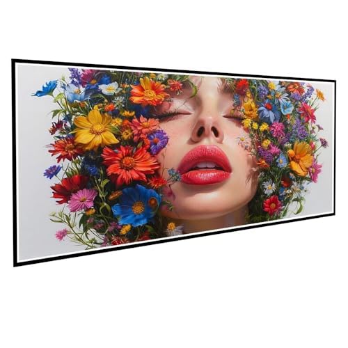 Diamond Painting Frau Diamond Painting Groß XXL 30x60cm Mosaik Bastelset Erwachsene Blume Crystal Art Malerei Stickerei Kreuzstich Basteln für Wohnzimmer Schlafzimmer Wand Dekor Frauen Geschenke V-83 von Dnnufagg