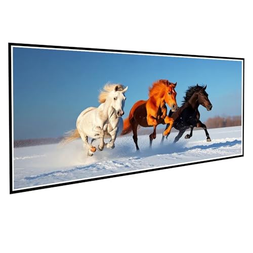 Diamond Painting Tier Diamond Painting Groß XXL 50x100cm Mosaik Bastelset Erwachsene Winter Crystal Art Malerei Stickerei Kreuzstich Basteln Wohnzimmer Schlafzimmer Wand Dekor Frauen Geschenke V-77 von Dnnufagg