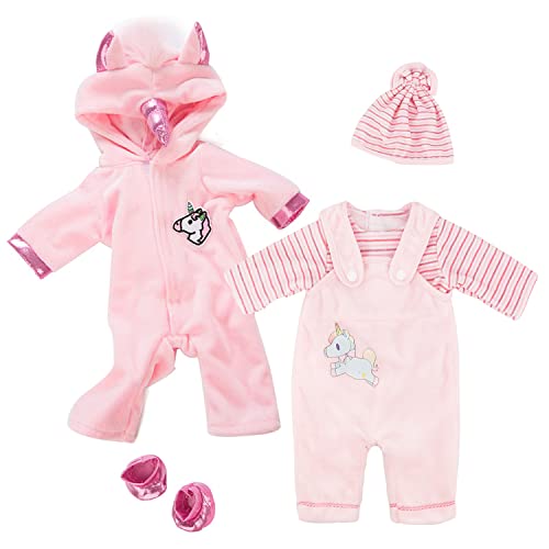 DoDuo Kleidung Bekleidung Outfits für Baby Puppen, Outfits mit Hut für Baby Doll für Puppen 35-43 cm von DoDuo