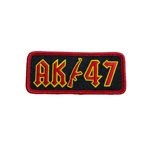 Ak-47 Klett-Patches, 1 Stück lustige Meme bestickte Aufnäher, taktischer Militär-Moral-Patch mit Hakenverschluss-Rückseite, niedliches Applikationszubehör für Rucksäcke, Westen, Jacken, Jeans, Hüte von DoLife Attached