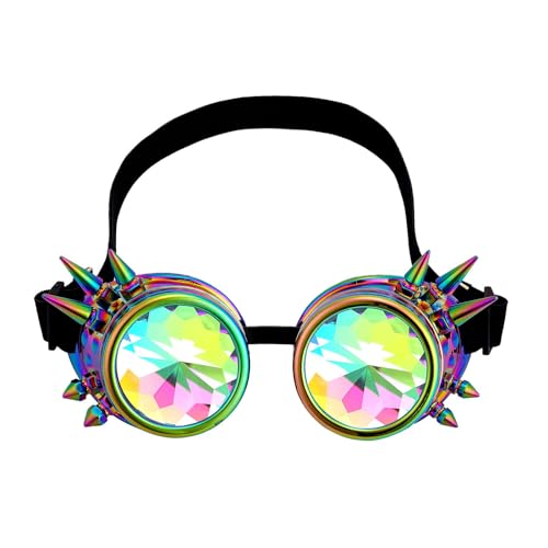 DoUyImy Goggles Vintage Eyewear Rainbow For ComicCon Photo Props Unisex Goggles Cosplay Supplies For Halloween von DoUyImy