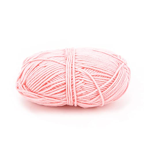 Häkelgarn, Häkelgarn, Häkelgarn, Weiches, Hautfreundliches Garn, Baumwollgarn Zum Häkeln, Wattegarn Zum Stricken von DIY-Kinderkleidung (Rose) von Doact