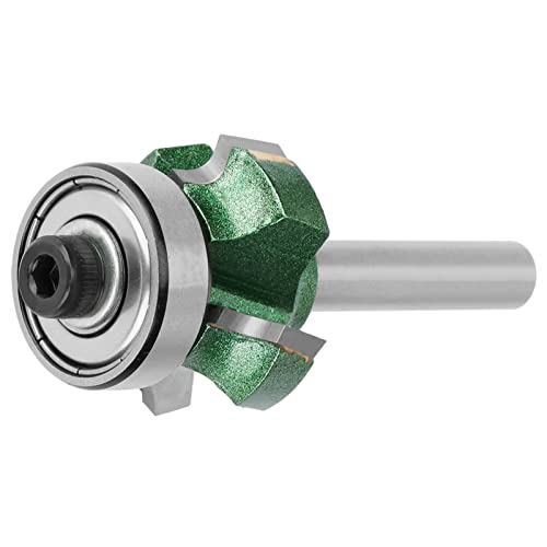 Kantenanleimschneider, Fräser, Nut- und Federfräser, Kantenschneider, Fräser R1/R2/R3, Holzbearbeitungsfräser, 4-Zahn-Besäumfräser für Holzbearbeitungsgravur (1/4 * R3) von Doact