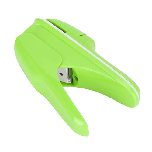 Klammerloser Hefter, Klammerloser Hefter, Crimp ohne Löcher, Klammerlose Hefter, ABS-Material mit Arbeitssparender Struktur Zum Heften (GREEN) von Doact