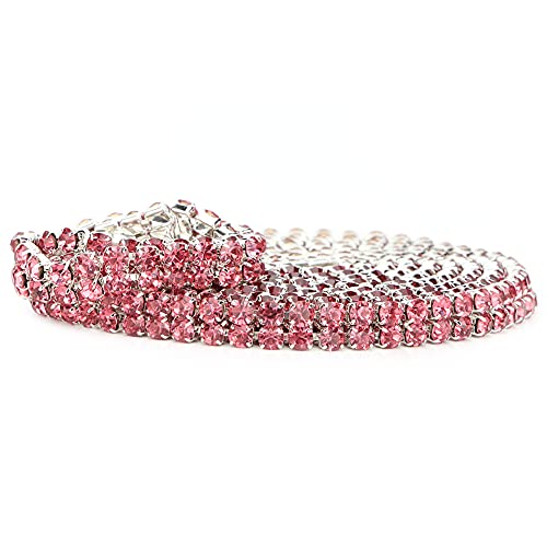 Kristall-Rollenband, 1 M, DIY-Wickelrolle, Kristall-Kristallband, Strassband, 3 Mm, Strass-Kettenbesatz, Band, Dekoration, Bastelzubehör (Zweireihige Rose rot 1 Meter) von Doact