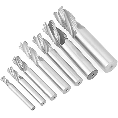 Schaftfräser-Bits, Fräser-Bits, 7 Stück/Set, 4 Nuten, 6–20 Mm, HSS-Schaftfräser, Fräser, Schruppen, Spanbrecher, Fräser von Doact