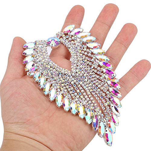 Strassband-Quaste, 8,5 X 13 Cm, Strass-Klauenkette, Pferdeaugen-Applikationskette, Strasskette, Dekorative Strass-Krusten-Pferdeaugen-Applikationskette (AB-Farbe 1) von Doact