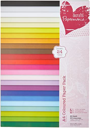 Docrafts Pepermania Coloured Paper Pack A4 von Docrafts