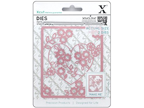 Docrafts Xcut Stanzschablone, Blumenherz, 2 Stück von Xcut