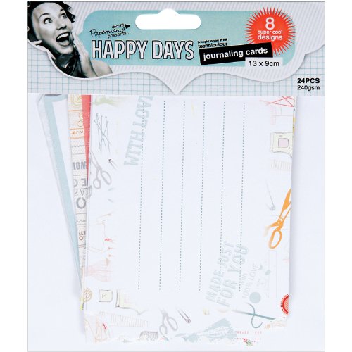 Papermania Journaling CARDS 240GSM (8 DESIGNS X 3) HAPPY DAYS von Docrafts