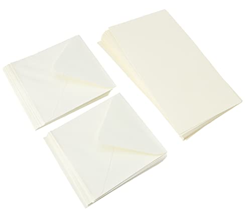 4 x 4 Cards/Envelopes (25pk 300gsm) - Cream von Docrafts