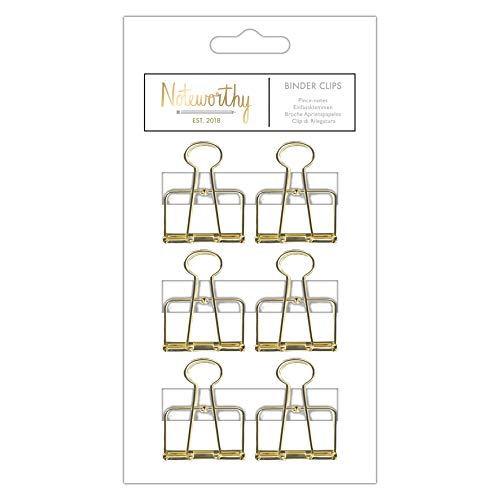 docrafts NOT 356012 Bemerkenswerte metallische Monobinder-Clips (6er-Pack) von Docrafts